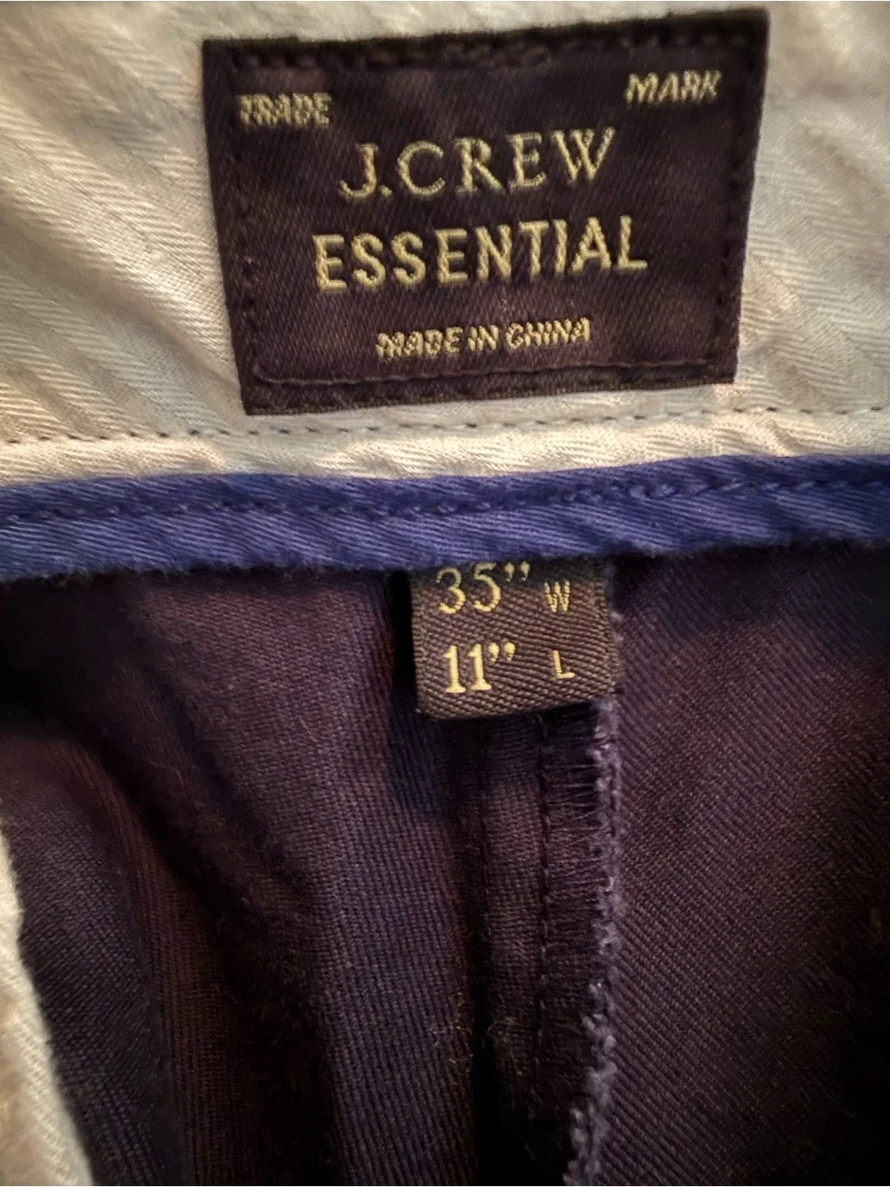 J. Crew Men's Navy Flat-Front Shorts